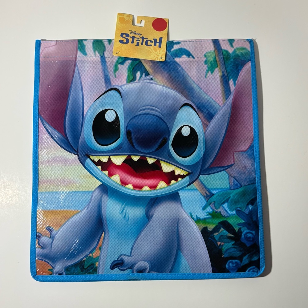 Disney Stitch Blue Reusable shopping Tote Bag